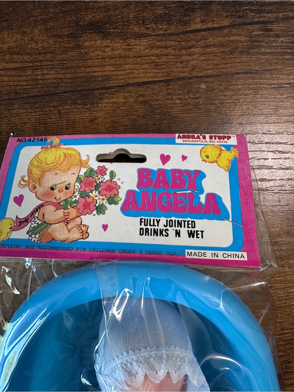 Vtg 1980s Baby Angela Doll In Bathtub Drinks N Wet New In Package Andras Stuff - Picture 4 of 4